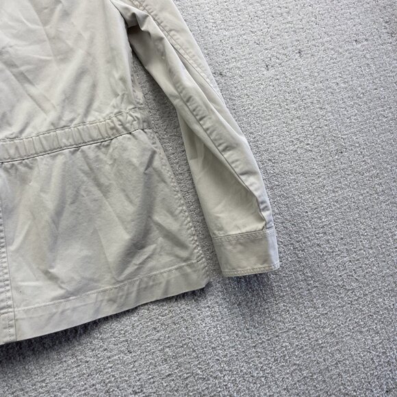 Banana Republic Jacket Wom XS Off-White Safari Utility Field Chore Coat Pockets - Picture 13 of 15